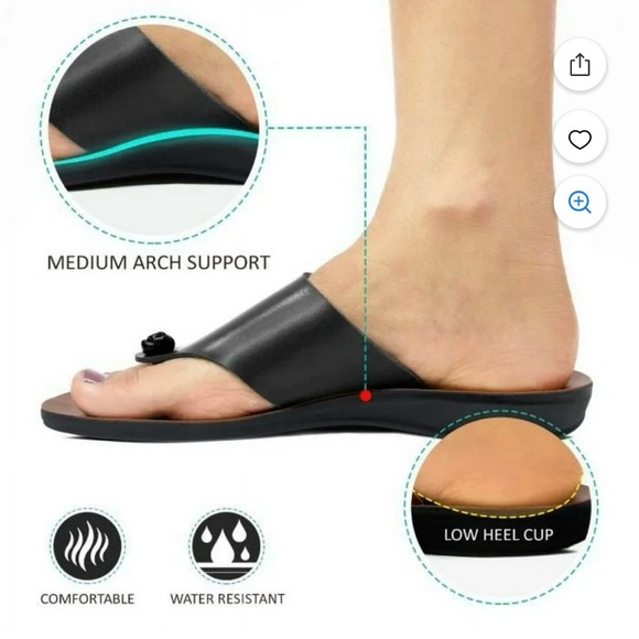 Aerosoft Orthopedic Flat Sandals Black/Brown Women’s Sz: 41 EU. (10 US) - Picture 10 of 12